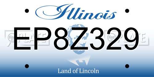 EP8Z329 Illinois License Plate