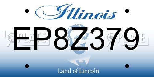 EP8Z379 Illinois License Plate