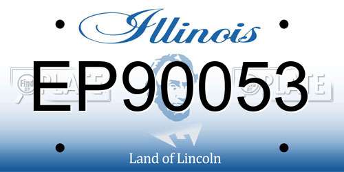 EP90053 Illinois License Plate