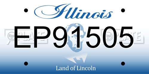 EP91505 Illinois License Plate