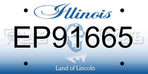EP91665 Illinois License Plate