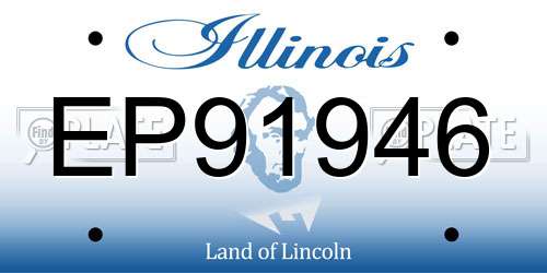 EP91946 Illinois License Plate