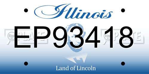 EP93418 Illinois License Plate