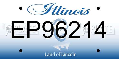 EP96214 Illinois License Plate