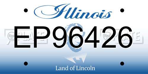 EP96426 Illinois License Plate