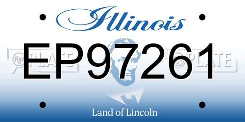 EP97261 Illinois License Plate