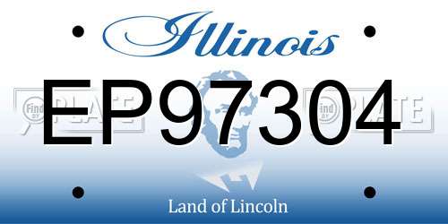EP97304 Illinois License Plate
