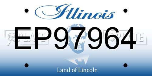 EP97964 Illinois License Plate