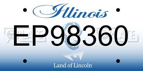 EP98360 Illinois License Plate