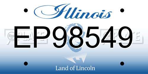 EP98549 Illinois License Plate