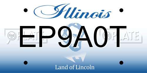EP9A0T Illinois License Plate