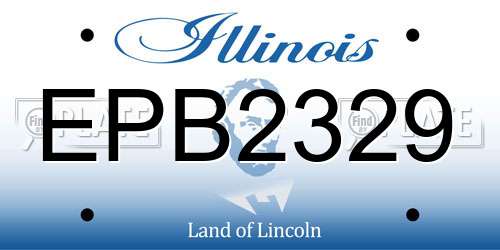 EPB2329 Illinois License Plate