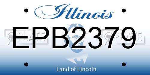 EPB2379 Illinois License Plate