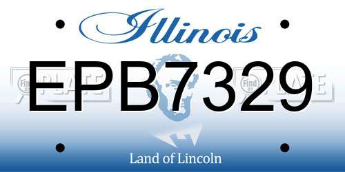 EPB7329 Illinois License Plate