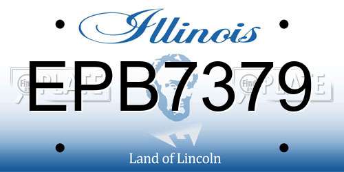EPB7379 Illinois License Plate