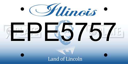 EPE5757 Illinois License Plate