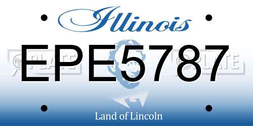 EPE5787 Illinois License Plate