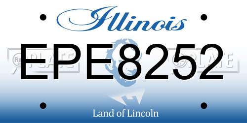 EPE8252 Illinois License Plate