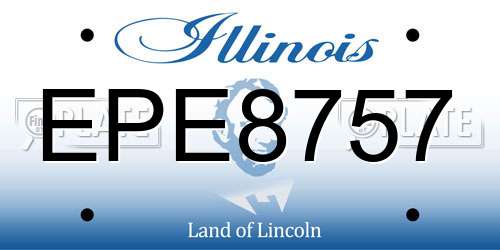 EPE8757 Illinois License Plate