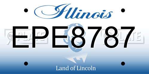 EPE8787 Illinois License Plate