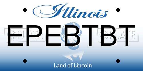 EPEBTBT Illinois License Plate