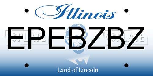 EPEBZBZ Illinois License Plate
