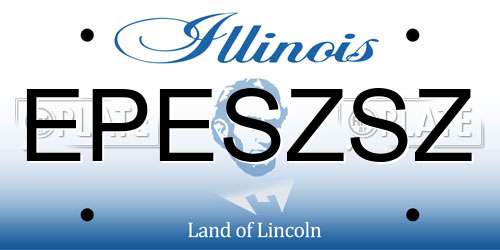 EPESZSZ Illinois License Plate