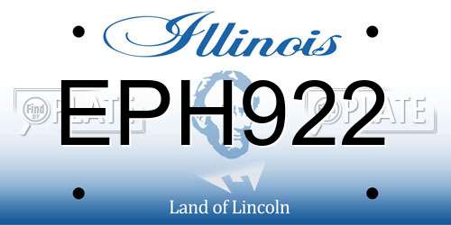 EPH922 Illinois License Plate