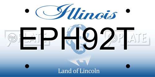 EPH92T Illinois License Plate