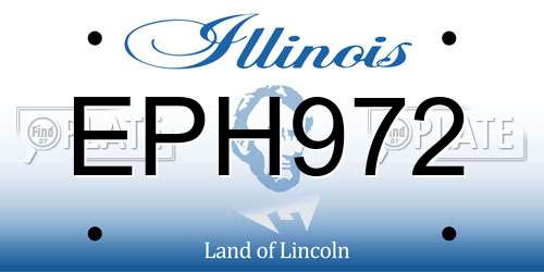 EPH972 Illinois License Plate