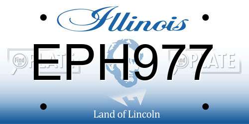 EPH977 Illinois License Plate