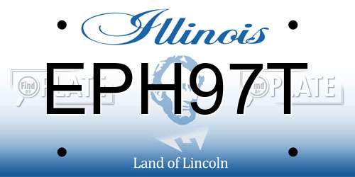 EPH97T Illinois License Plate