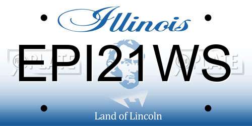 EPI21WS Illinois License Plate