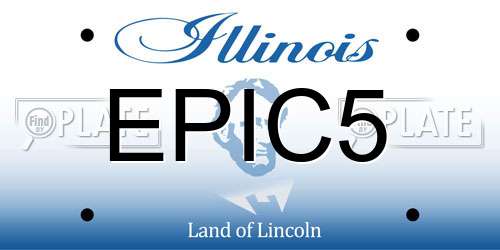 EPIC5 Illinois License Plate