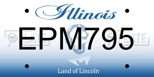 EPM795 Illinois License Plate