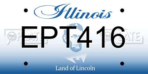 EPT416 Illinois License Plate