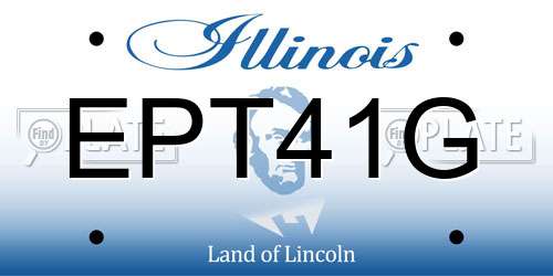 EPT41G Illinois License Plate