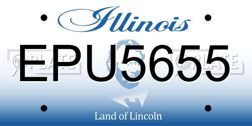 EPU5655 Illinois License Plate