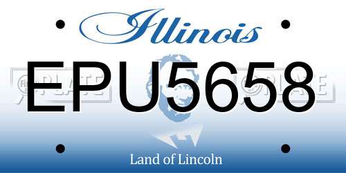 EPU5658 Illinois License Plate