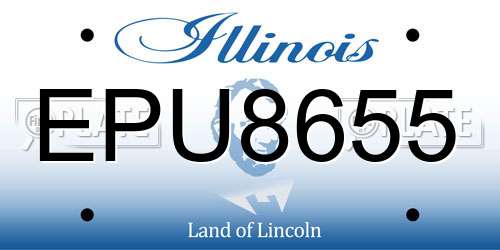 EPU8655 Illinois License Plate