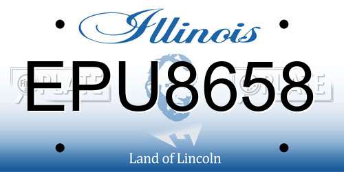 EPU8658 Illinois License Plate