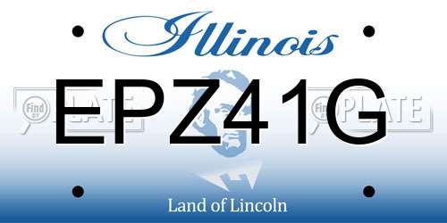 EPZ41G Illinois License Plate