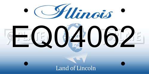 EQ04062 Illinois License Plate