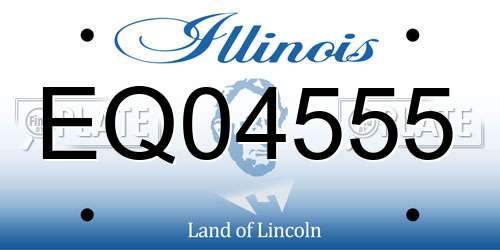 EQ04555 Illinois License Plate