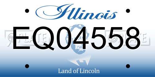 EQ04558 Illinois License Plate