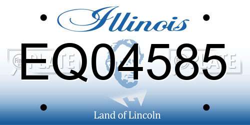 EQ04585 Illinois License Plate