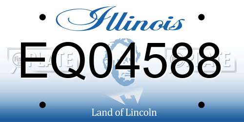 EQ04588 Illinois License Plate