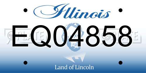 EQ04858 Illinois License Plate