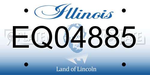 EQ04885 Illinois License Plate