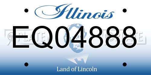 EQ04888 Illinois License Plate